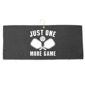 Funny Just One More Game Pickleball Player Gift Pickleballers Large Microfiber Waffle Golf Towel