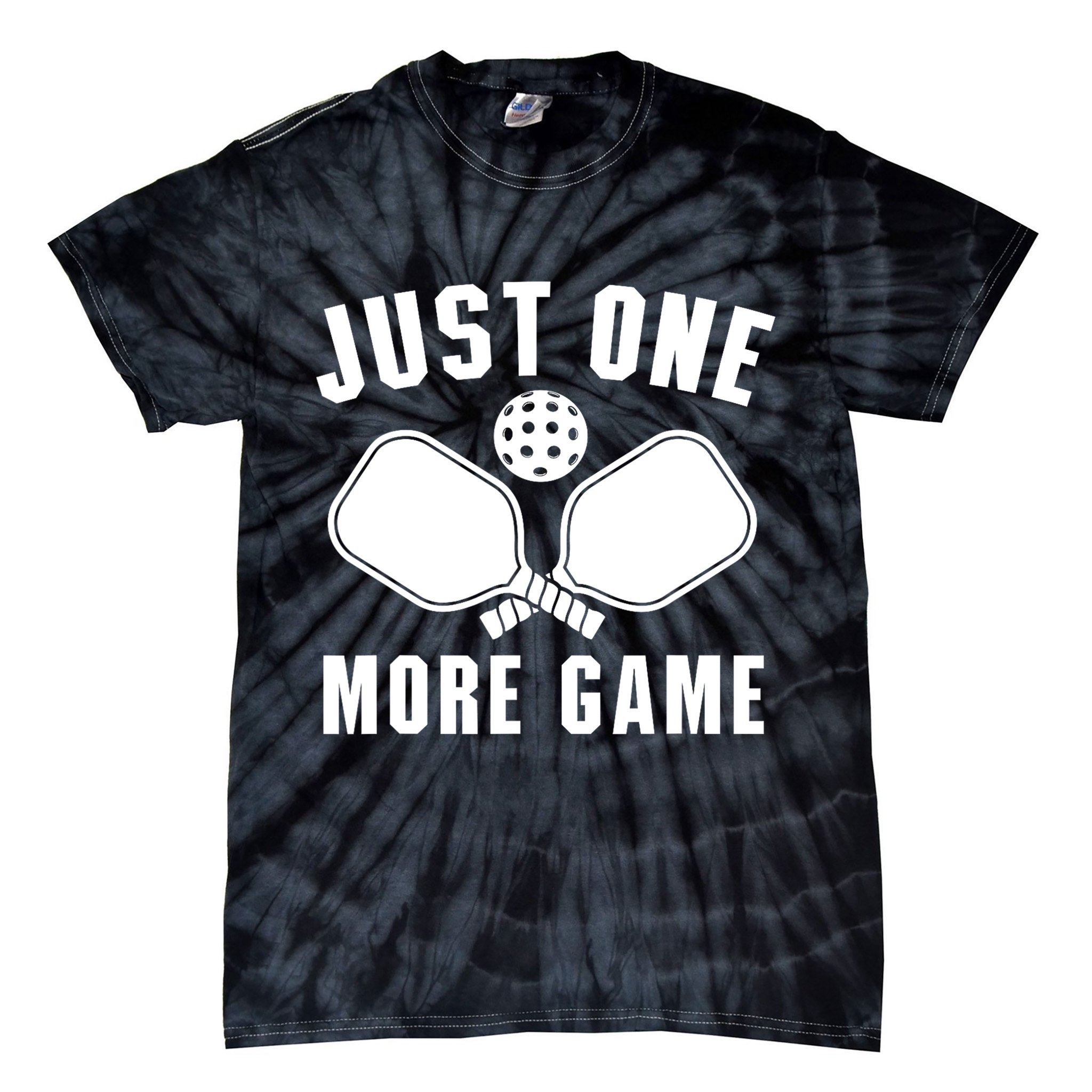 Funny Just One More Game Pickleball Player Gift Pickleballers Tie-Dye T-Shirt