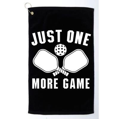 Funny Just One More Game Pickleball Player Gift Pickleballers Golf Towel