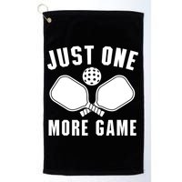 Funny Just One More Game Pickleball Player Gift Pickleballers Golf Towel