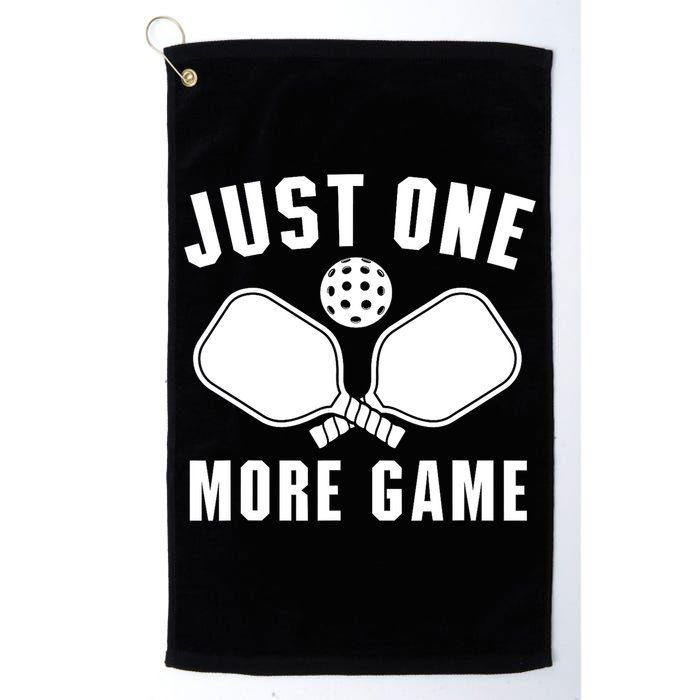 Funny Just One More Game Pickleball Player Gift Pickleballers Golf Towel