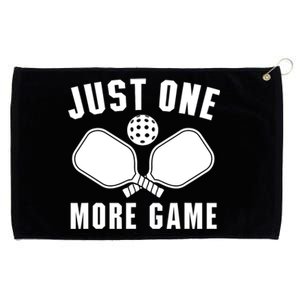 Funny Just One More Game Pickleball Player Gift Pickleballers Grommeted Golf Towel