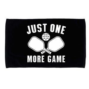 Funny Just One More Game Pickleball Player Gift Pickleballers Microfiber Hand Towel