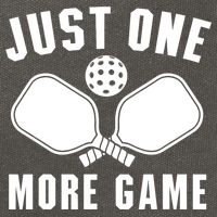 Funny Just One More Game Pickleball Player Gift Pickleballers Cotton Canvas Backpack