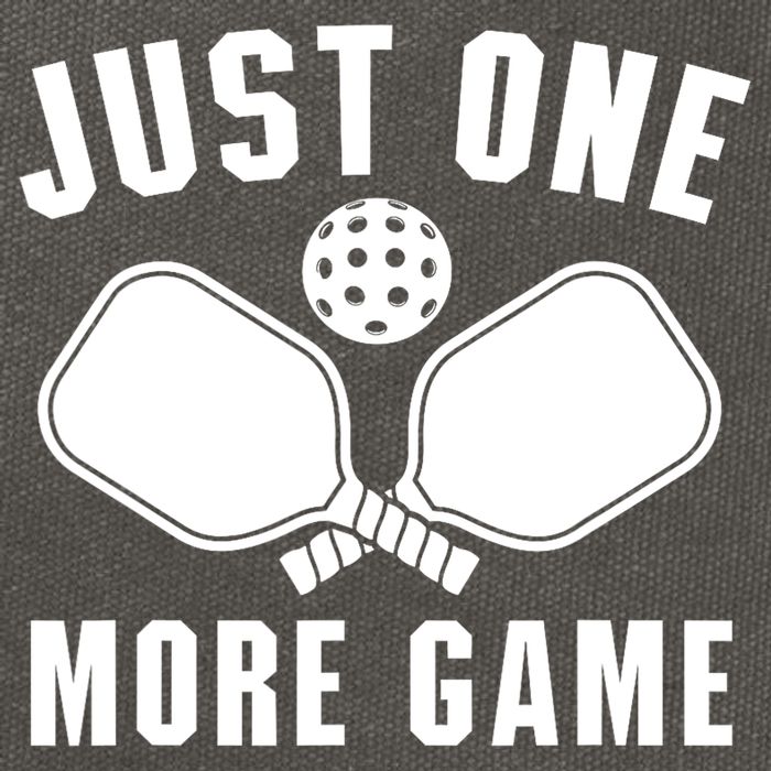 Funny Just One More Game Pickleball Player Gift Pickleballers Cotton Canvas Backpack