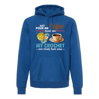 Funny Just One More Row Seamstress Knitter Crocheting Lover Gift Premium Hoodie