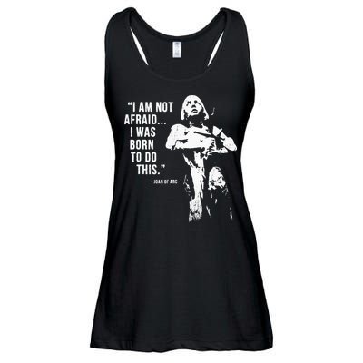 Feminist Joan Of Arc Am Not Afraid I Was Born Do This St. Ladies Essential Flowy Tank