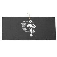 Feminist Joan Of Arc Am Not Afraid I Was Born Do This St. Large Microfiber Waffle Golf Towel