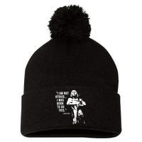 Feminist Joan Of Arc Am Not Afraid I Was Born Do This St. Pom Pom 12in Knit Beanie