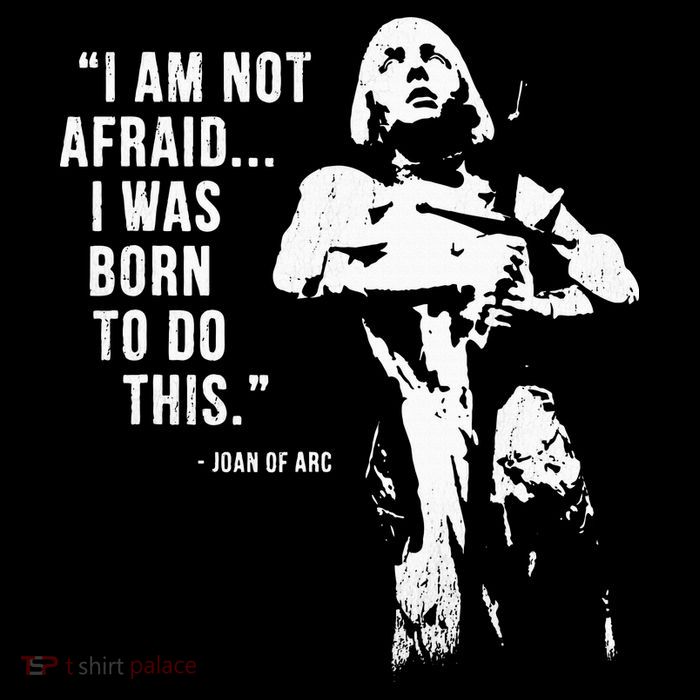 Feminist Joan Of Arc Am Not Afraid I Was Born Do This St. Women's V-Neck T-Shirt