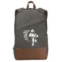 Feminist Joan Of Arc Am Not Afraid I Was Born Do This St. Cotton Canvas Backpack