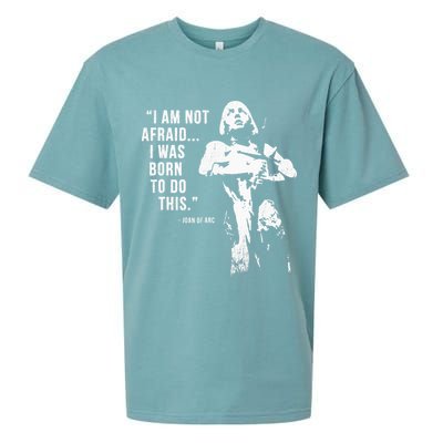 Feminist Joan Of Arc Am Not Afraid I Was Born Do This St. Sueded Cloud Jersey T-Shirt