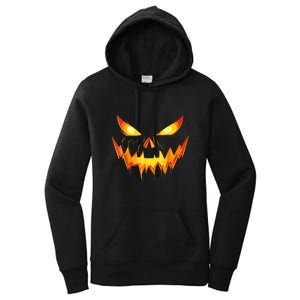 Funny Jack O Lantern Face Pumpkin Scary Halloween Gift Women's Pullover Hoodie