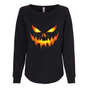 Funny Jack O Lantern Face Pumpkin Scary Halloween Gift Womens California Wash Sweatshirt