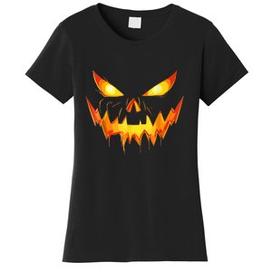 Funny Jack O Lantern Face Pumpkin Scary Halloween Gift Women's T-Shirt