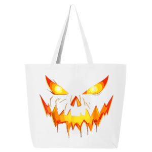 Funny Jack O Lantern Face Pumpkin Scary Halloween Gift 25L Jumbo Tote