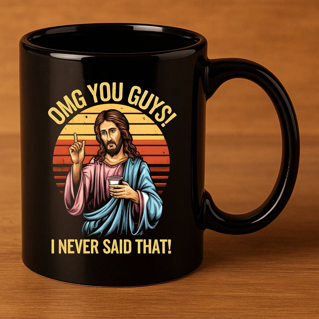 Funny Jesus Omg You Guys I Never Said That 11oz C Handle Ceramic Mug