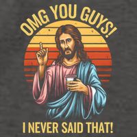 Funny Jesus Omg You Guys I Never Said That Vector Backpack
