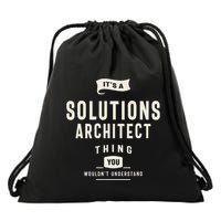 Funny Job Occupation Solutions Architect Drawstring Bag