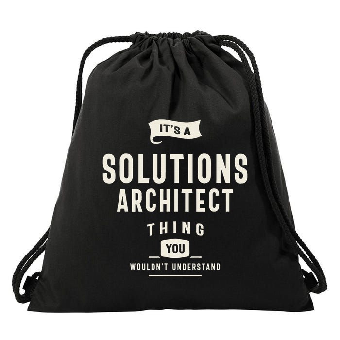 Funny Job Occupation Solutions Architect Drawstring Bag