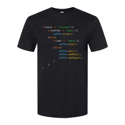 Funny Java Programmer Coffee Coding Gift For Coders Softstyle® CVC T-Shirt