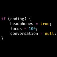 Funny Joke Programming If Coding Headphones Focus Tall Long Sleeve T-Shirt