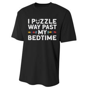 Funny Jigsaw Puzzle For Puzzle Piece Puzzle Lovers Performance Sprint T-Shirt