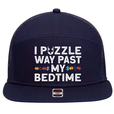 Funny Jigsaw Puzzle For Puzzle Piece Puzzle Lovers 7 Panel Mesh Trucker Snapback Hat