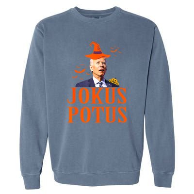 Funny Jokus Potus Halloween Biden Garment-Dyed Sweatshirt