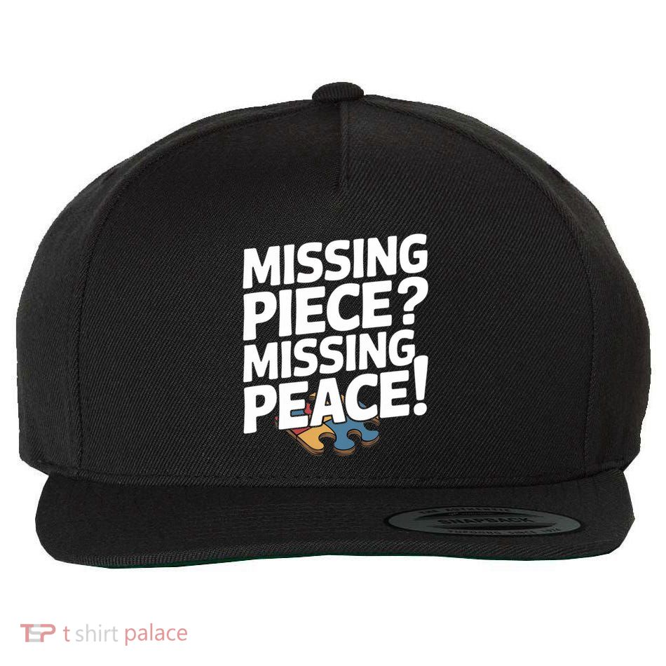 Funny Jigsaw Puzzle Missing Piece Missing Peace Gift Wool Snapback Cap