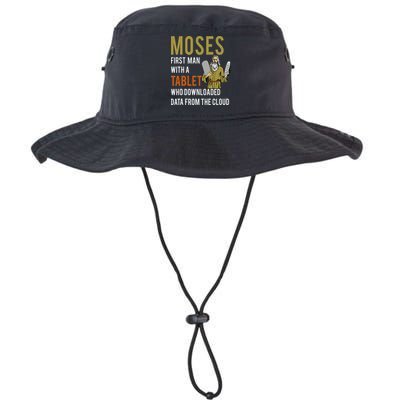 Funny Jewish Passover Moses Tablet Data Cloud Computing Legacy Cool Fit Booney Bucket Hat