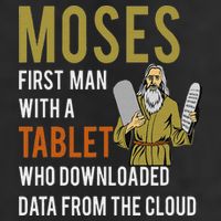 Funny Jewish Passover Moses Tablet Data Cloud Computing Trucker Hat