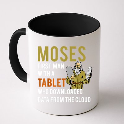 Funny Jewish Passover Moses Tablet Data Cloud Computing Coffee Mug