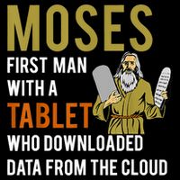 Funny Jewish Passover Moses Tablet Data Cloud Computing Mousepad