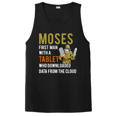 Funny Jewish Passover Moses Tablet Data Cloud Computing PosiCharge Competitor Tank