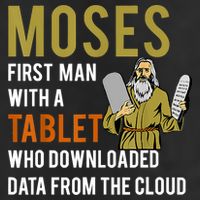 Funny Jewish Passover Moses Tablet Data Cloud Computing Trucker Hat