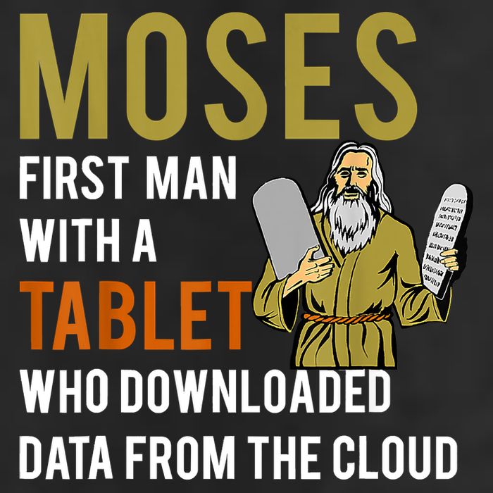 Funny Jewish Passover Moses Tablet Data Cloud Computing Trucker Hat