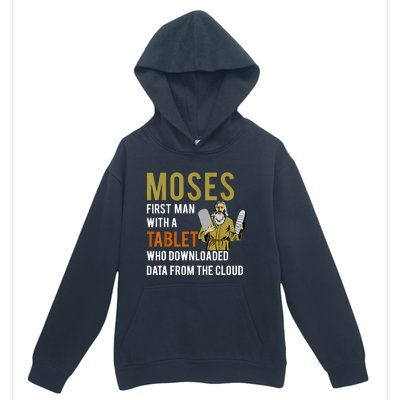 Funny Jewish Passover Moses Tablet Data Cloud Computing Urban Pullover Hoodie