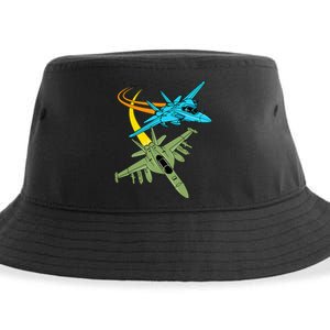 Fighter Jet Plane Future Pilot Aviation Airplanes Aircraft Sustainable Bucket Hat