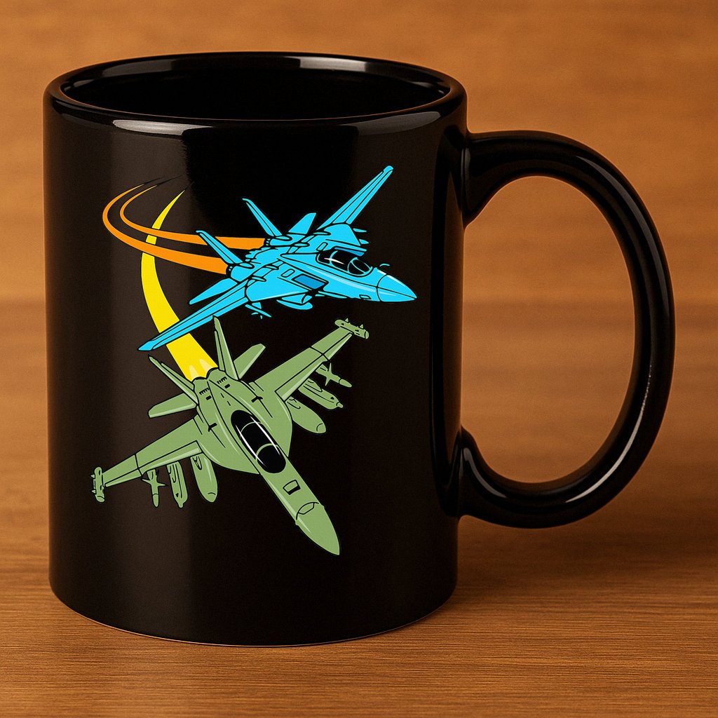 Fighter Jet Plane Future Pilot Aviation Airplanes Aircraft 11oz C Handle Ceramic Mug