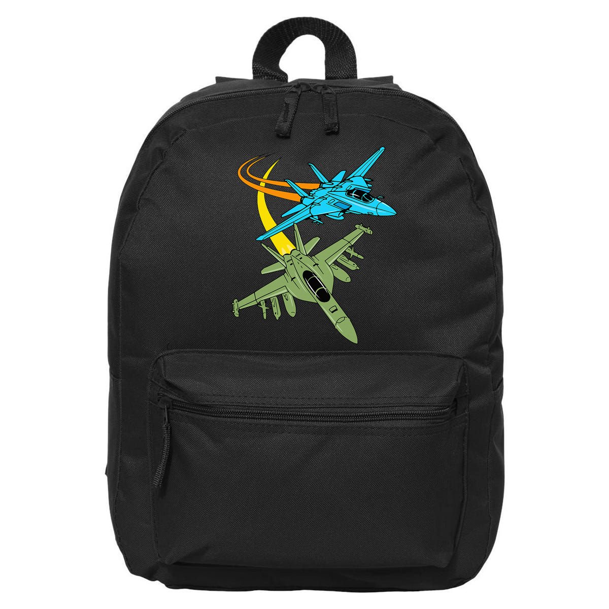 Fighter Jet Plane Future Pilot Aviation Airplanes Aircraft 16 in Basic Backpack