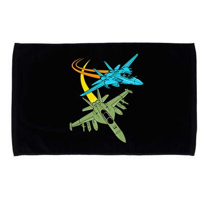 Fighter Jet Plane Future Pilot Aviation Airplanes Aircraft Microfiber Hand Towel
