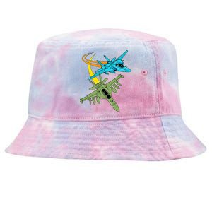 Fighter Jet Plane Future Pilot Aviation Airplanes Aircraft Tie-Dyed Bucket Hat