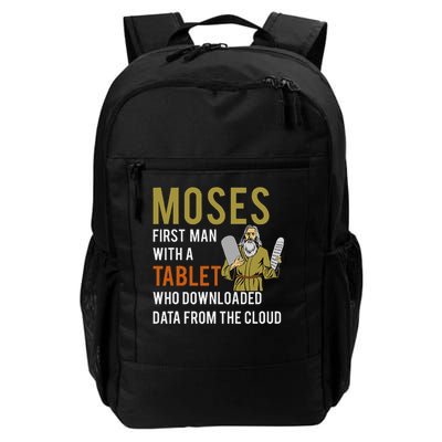Funny Jewish Passover Moses Tablet Data Cloud Computing Daily Commute Backpack
