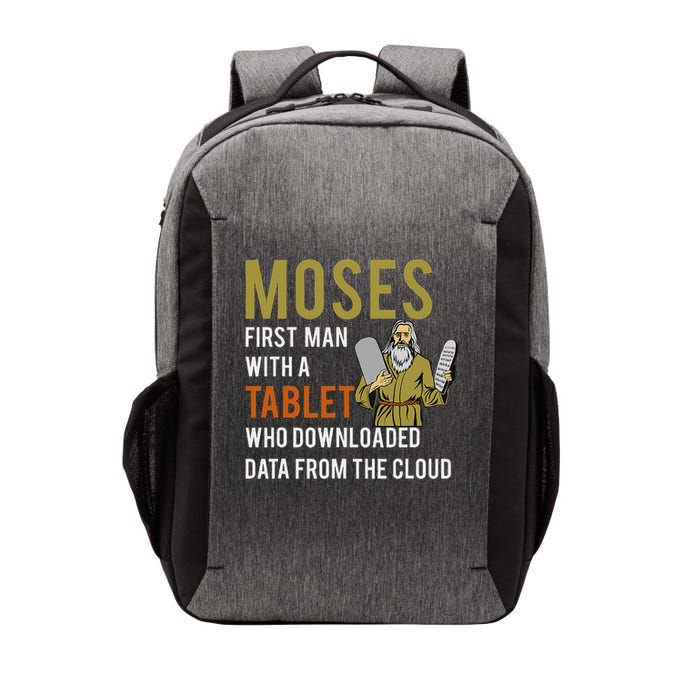 Funny Jewish Passover Moses Tablet Data Cloud Computing Vector Backpack