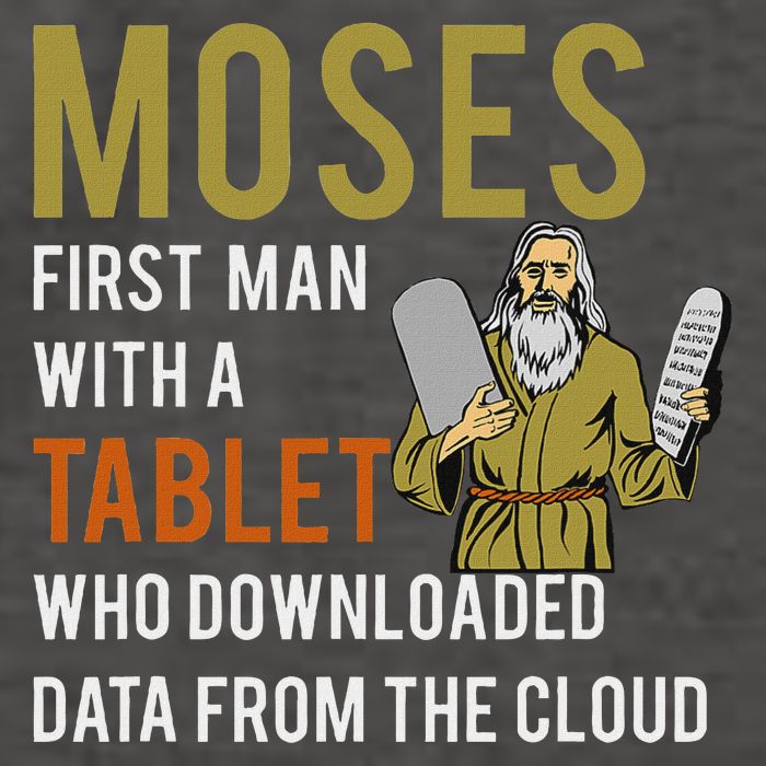 Funny Jewish Passover Moses Tablet Data Cloud Computing Vector Backpack