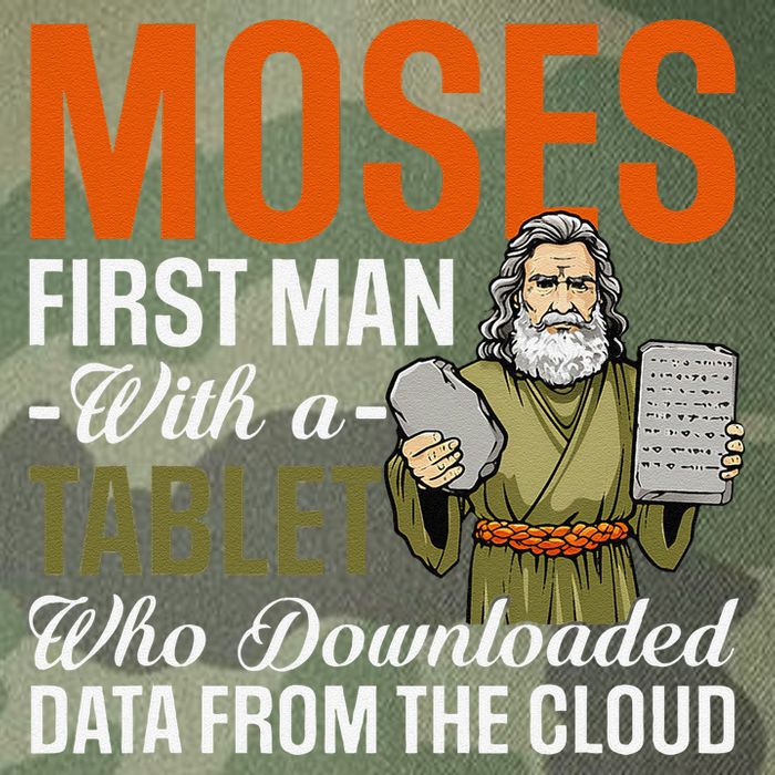Funny Jewish Passover Moses Tablet Data Cloud Computing Pun Legacy Tie Dye Trucker Hat