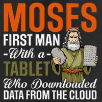 Funny Jewish Passover Moses Tablet Data Cloud Computing Pun Cool Comfort Performance Bucket Hat