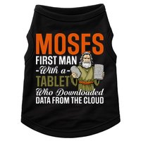 Funny Jewish Passover Moses Tablet Data Cloud Computing Pun Doggie Tank