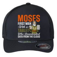 Funny Jewish Passover Moses Tablet Data Cloud Computing Pun Flexfit Unipanel Trucker Cap